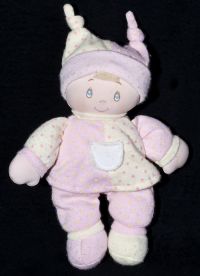 Gund MY DOLLY Baby Girl Plush Lovey Rattle Doll #58066